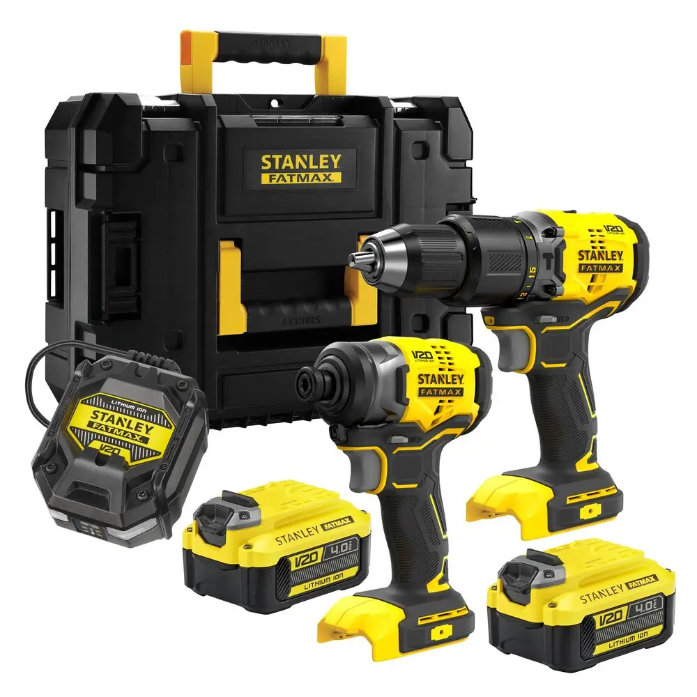 Kit Stanley - Berbequim s/Escovas 20 V  + Aparafusador de Impacto s/Escovas 20 V SFMCK461M2T-QW